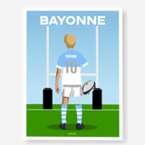 Affiche Rugby Enfant Personnalisée - Bayonne
