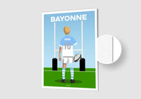 Affiche Rugby Enfant Personnalisée - Bayonne