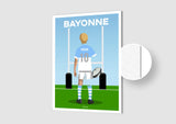 Affiche Rugby Enfant Personnalisée - Bayonne