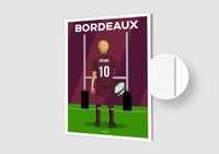 Affiche Rugby Enfant Personnalisée - Bordeaux