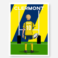 Affiche Rugby Enfant Personnalisée - Clermont