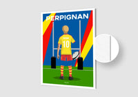 Affiche Rugby Enfant Personnalisée - Perpignan