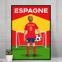 Affiche Football Espagne Personnalisée