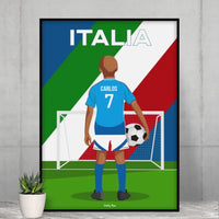 Affiche Football Italie Personnalisée