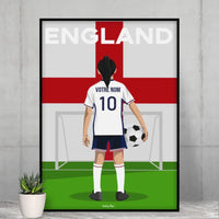 Affiche Football Angleterre Personnalisée