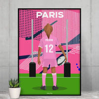 Affiche Rugby Enfant Personnalisée - Paris