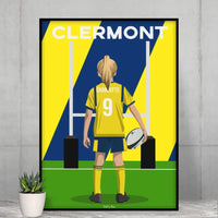 Affiche Rugby Enfant Personnalisée - Clermont