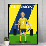 Affiche Rugby Enfant Personnalisée - Clermont