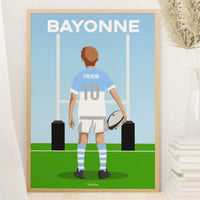 Affiche Rugby Enfant Personnalisée - Bayonne