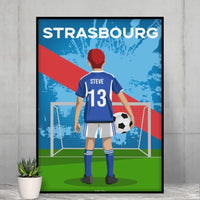 Affiche Football Enfant Personnalisée - Strasbourg