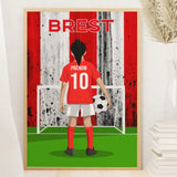 Affiche Football Enfant Personnalisée - Brest