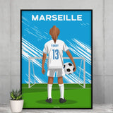 Affiche Football Enfant Personnalisée - Marseille