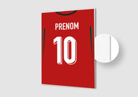 Affiche Football Personnalisée - Maillot Portugal