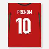 Affiche Football Personnalisée - Maillot Portugal