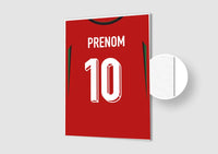 Affiche Football Personnalisée - Maillot Portugal