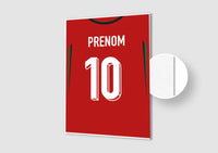 Affiche Football Personnalisée - Maillot Portugal
