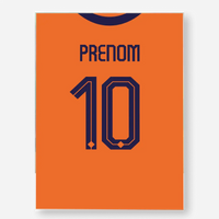 Affiche Football Personnalisée - Maillot Pays-bas