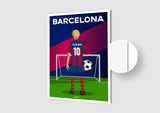 Affiche Football Barcelone Personnalisée