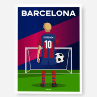 Affiche Football Barcelone Personnalisée