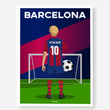Affiche Football Barcelone Personnalisée