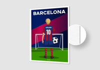 Affiche Football Barcelone Personnalisée
