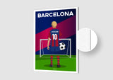 Affiche Football Barcelone Personnalisée