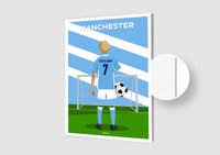 Affiche Football Manchester City Personnalisée