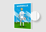 Affiche Football Enfant Personnalisée - Marseille