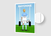 Affiche Rugby Enfant Personnalisée - Bayonne