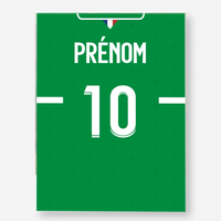 Affiche Football Personnalisée - Maillot Saint-Etienne