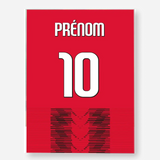 Affiche Football Personnalisée - Maillot Milan AC