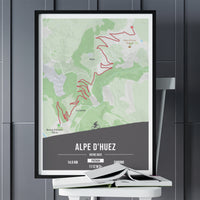 Alpe d'Huez - Affiche cyclisme personnalisable
