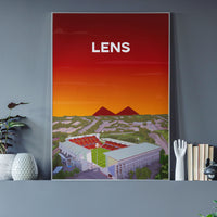 Poster Lens - Stade Bollaert vu du ciel
