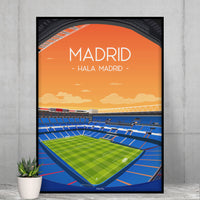 Poster Madrid - Stade de foot
