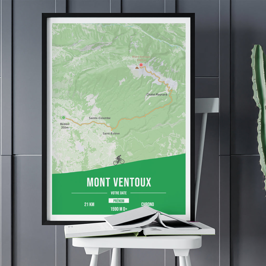 Mont Ventoux Affiche cyclisme personnalisable