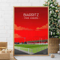 Poster Biarritz - Stade Aguilera