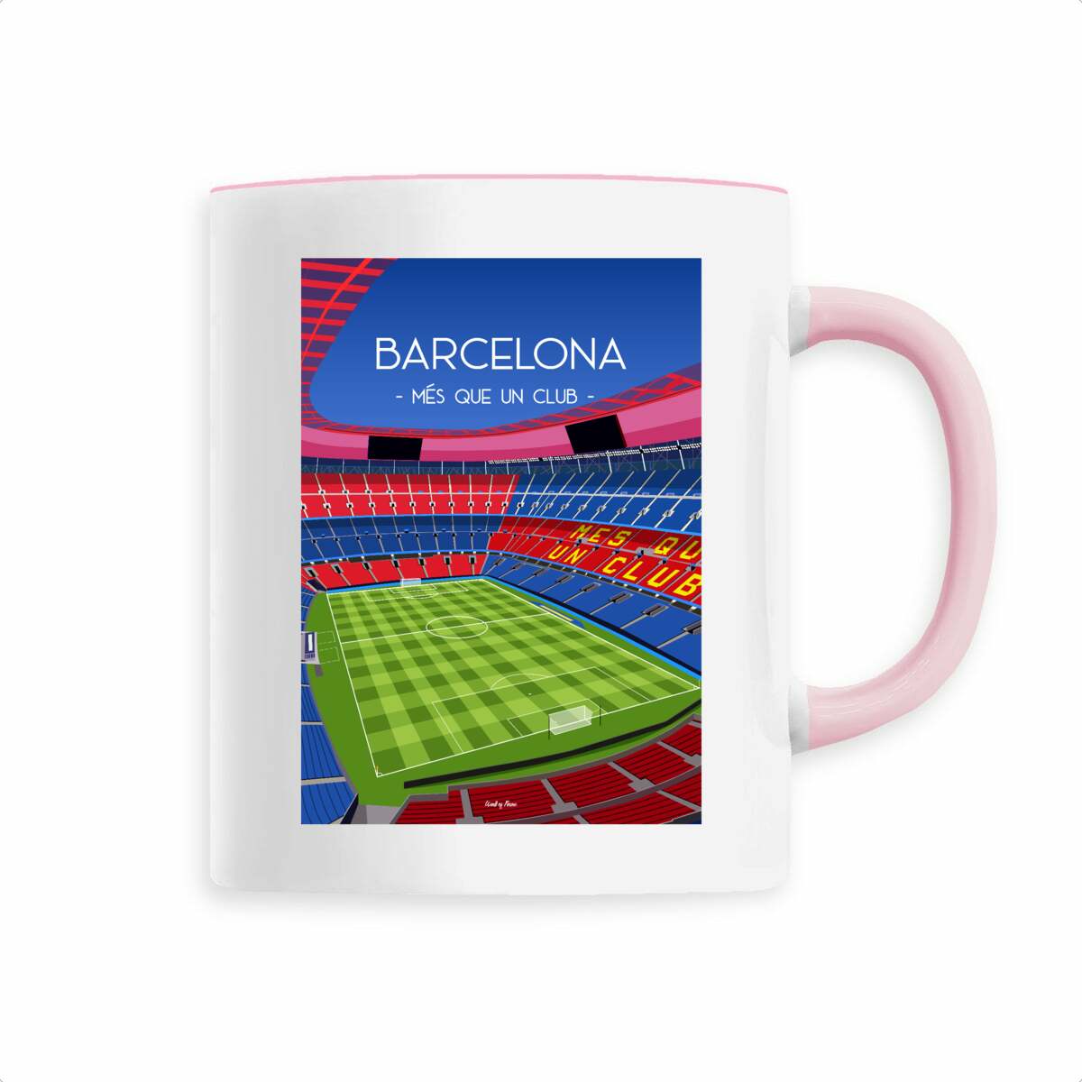 Mug Céramique Barcelona Multicolore, Neuf, Idéal Pour Les Amoureux De La Ville