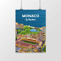 Monaco - Stade Louis II vu du ciel