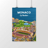 Monaco - Stade Louis II vu du ciel
