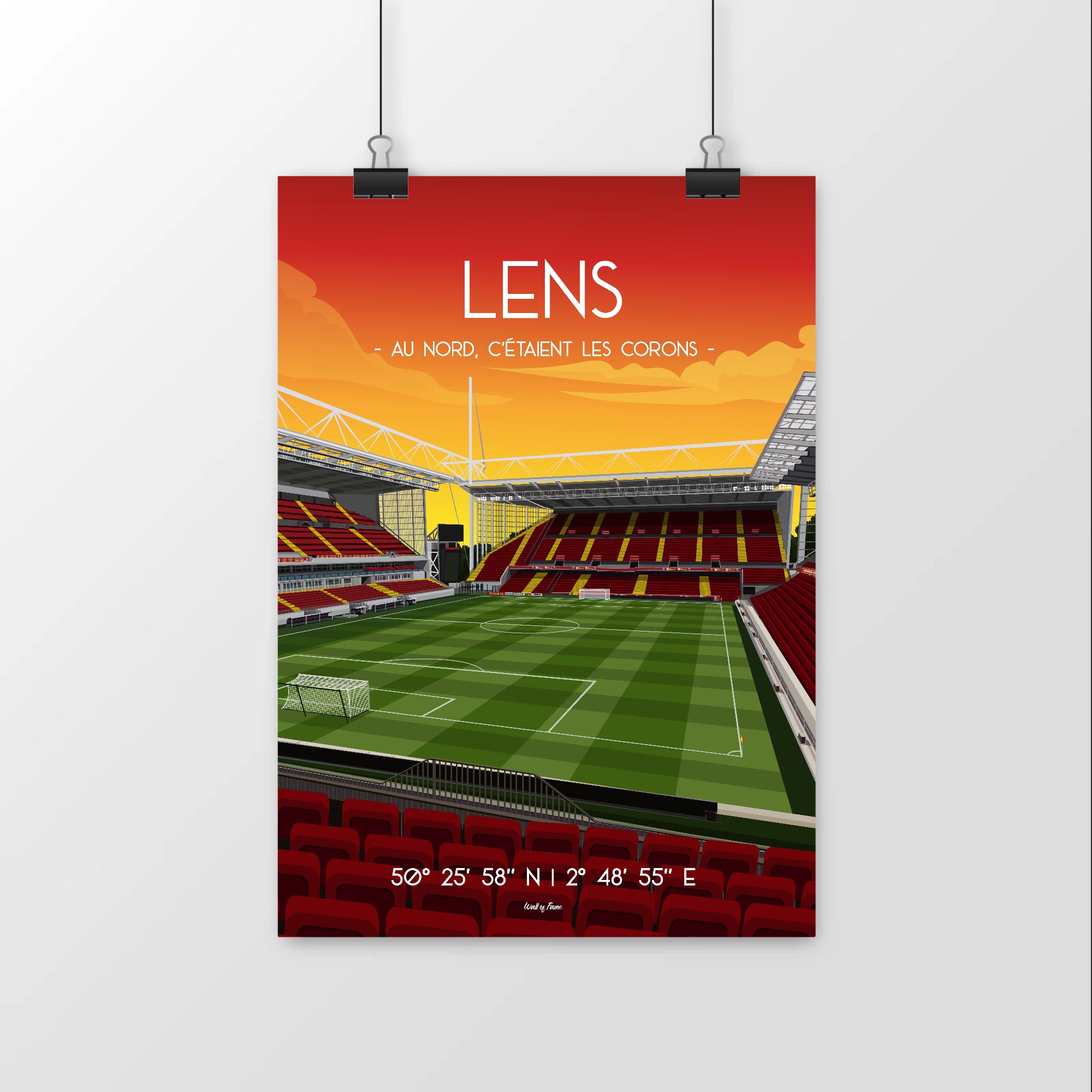 Affiche Lens football - Stade Bollaert Delelis