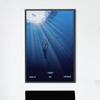Poster apnée personnalisable freediving