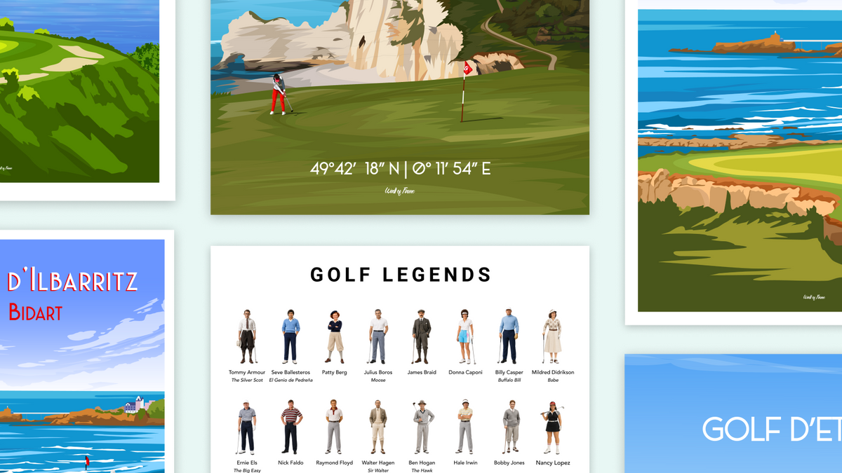 affiche golf biarritz