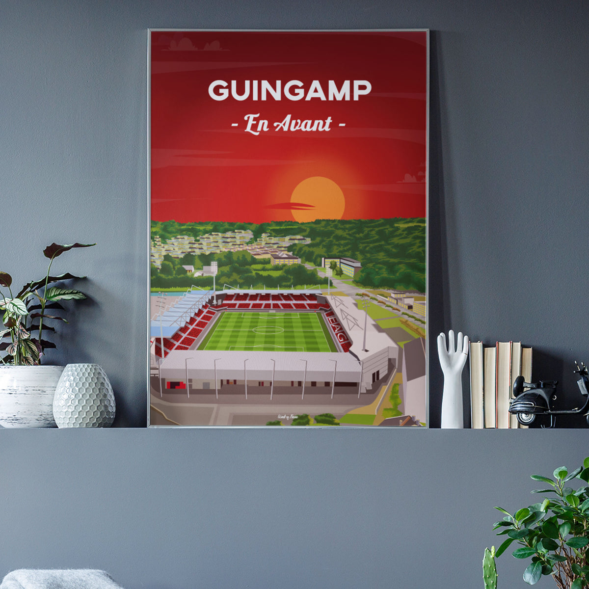 Poster Guingamp - Le Roudourou vu du ciel