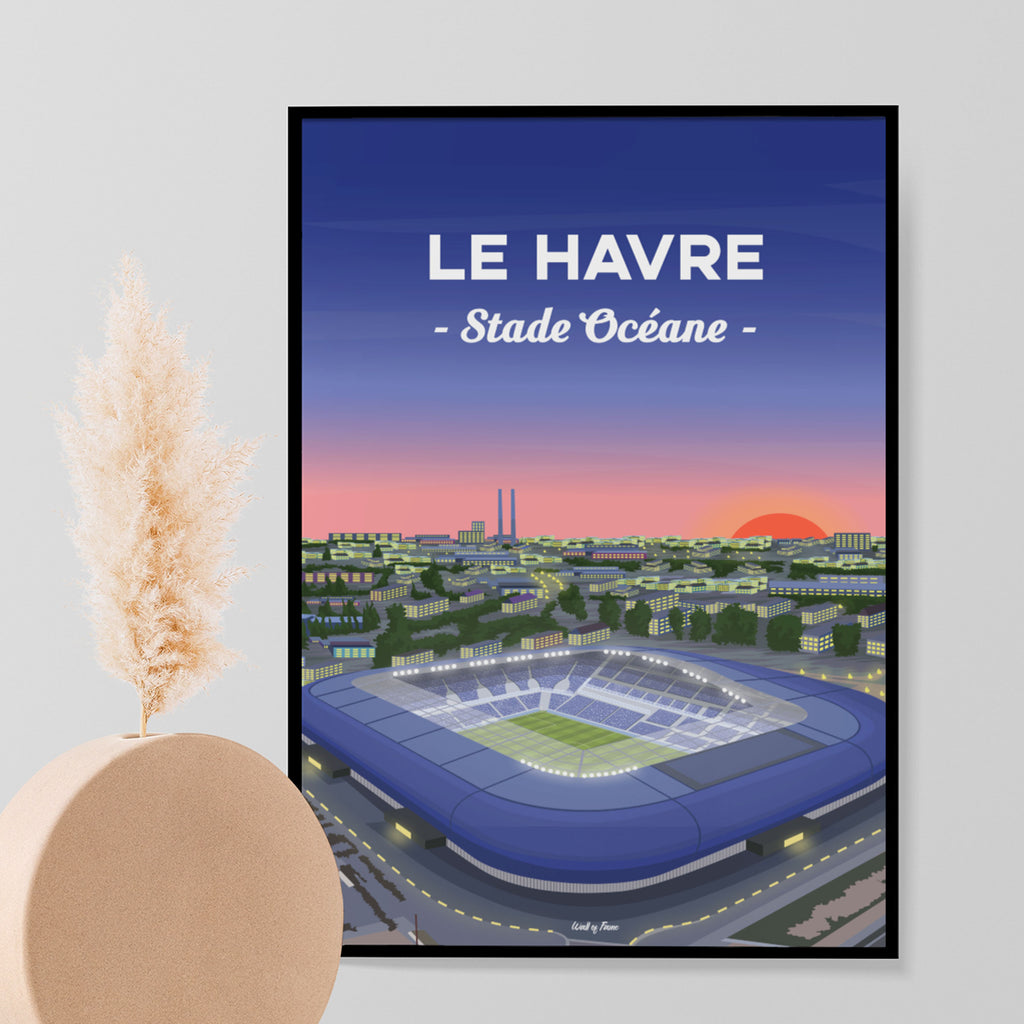 Poster Le Havre - Stade Océane vu du ciel