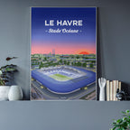 Poster Le Havre - Stade Océane vu du ciel