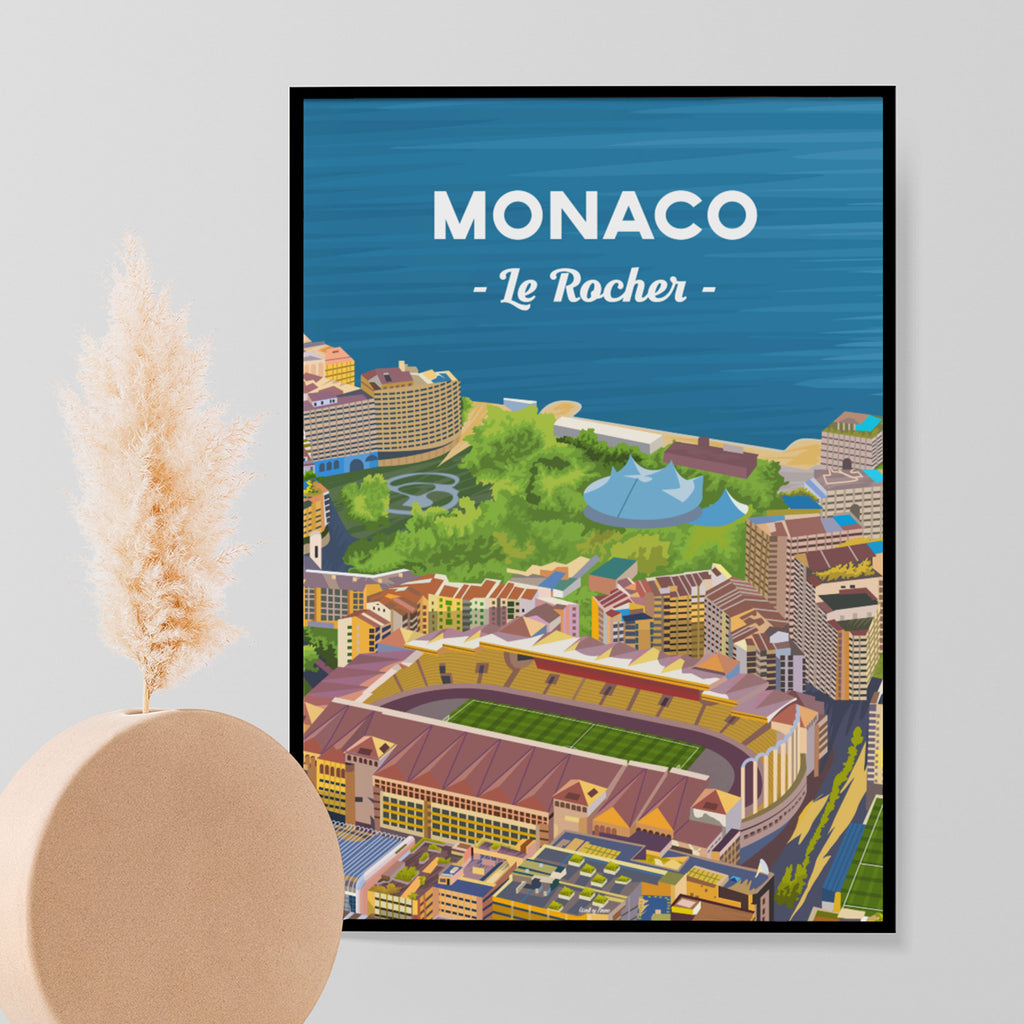 Poster Monaco - Stade Louis II vu du ciel