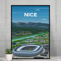 Nice - Stade de foot vu du ciel