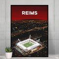 Affiche Reims - Stade Auguste Delaune vu du ciel