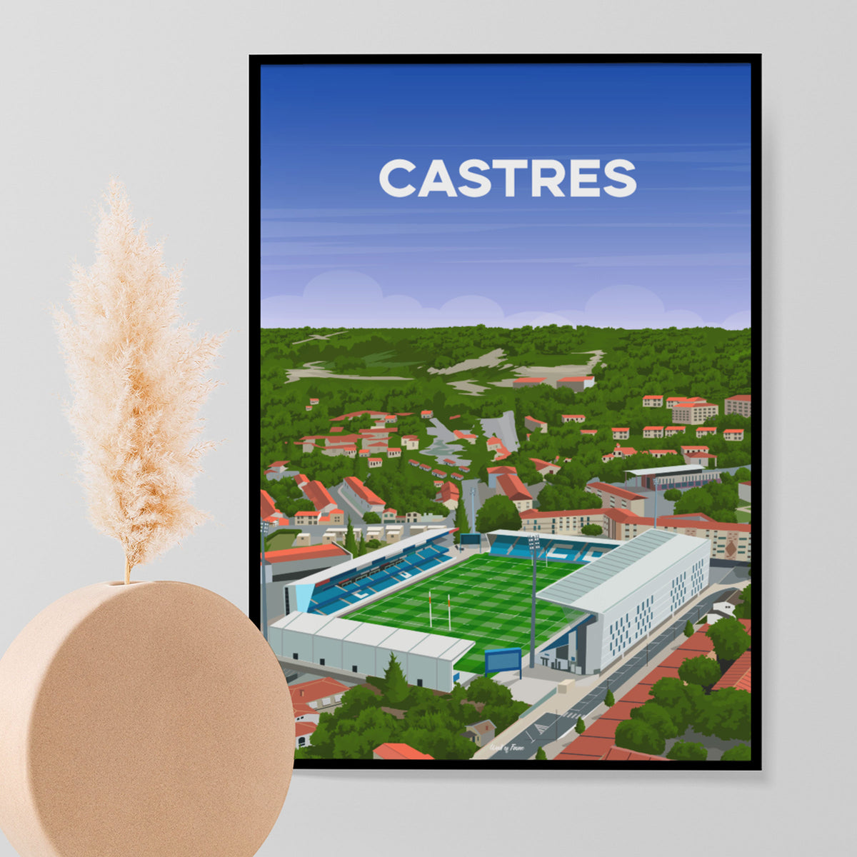Affiche Castres - Stade Pierre Fabre vu du ciel