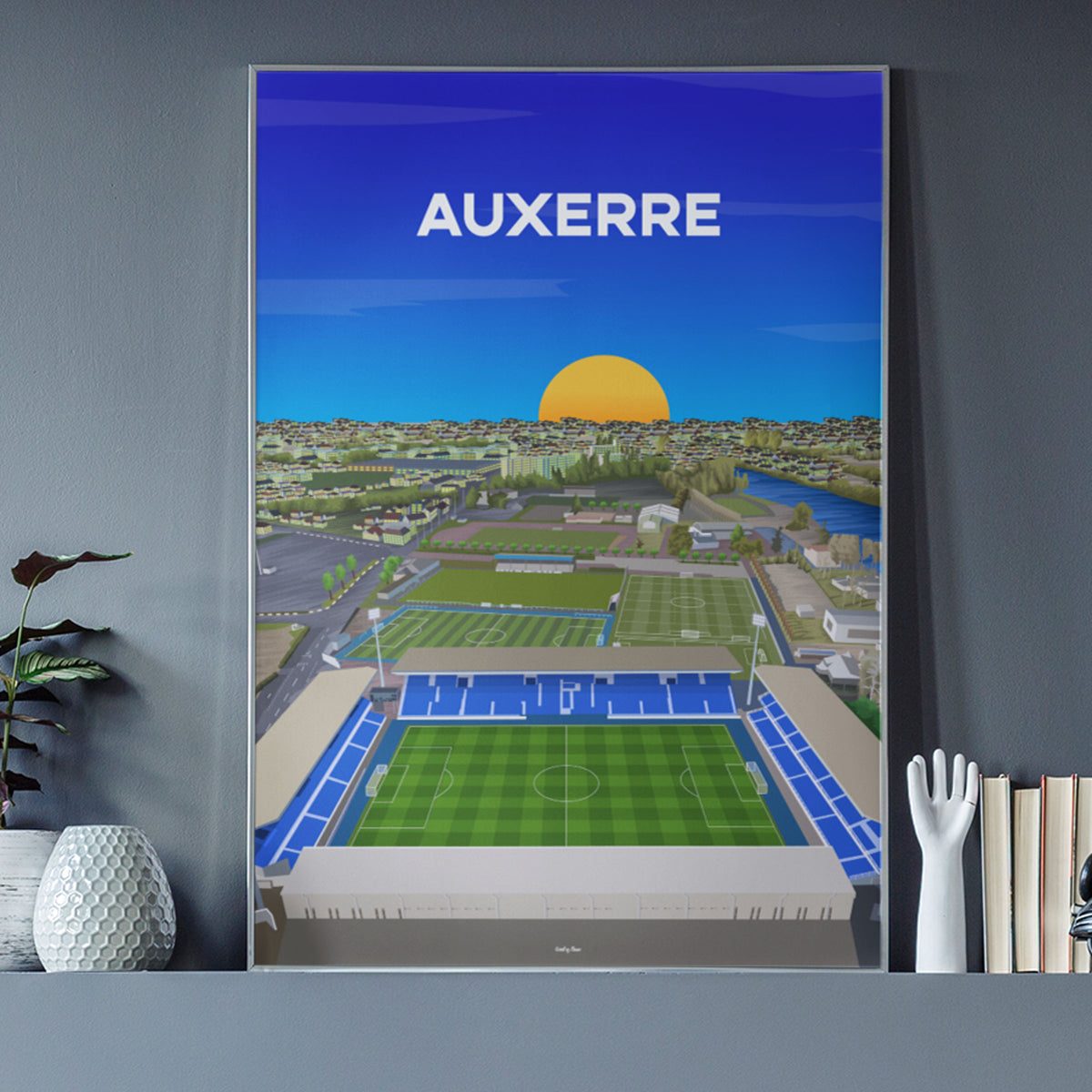 Poster Auxerre - Stade Abbé Deschamps vu du ciel